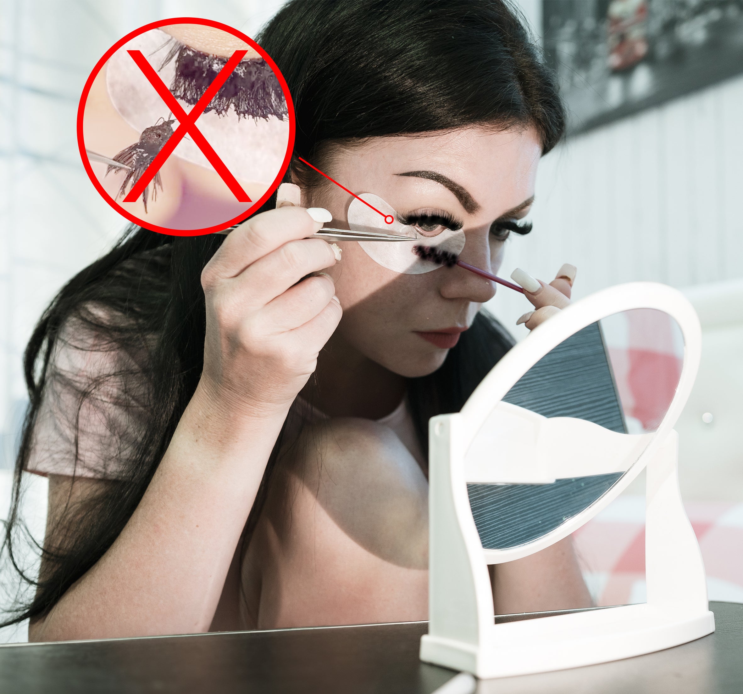 At home shop eyelash extension remover