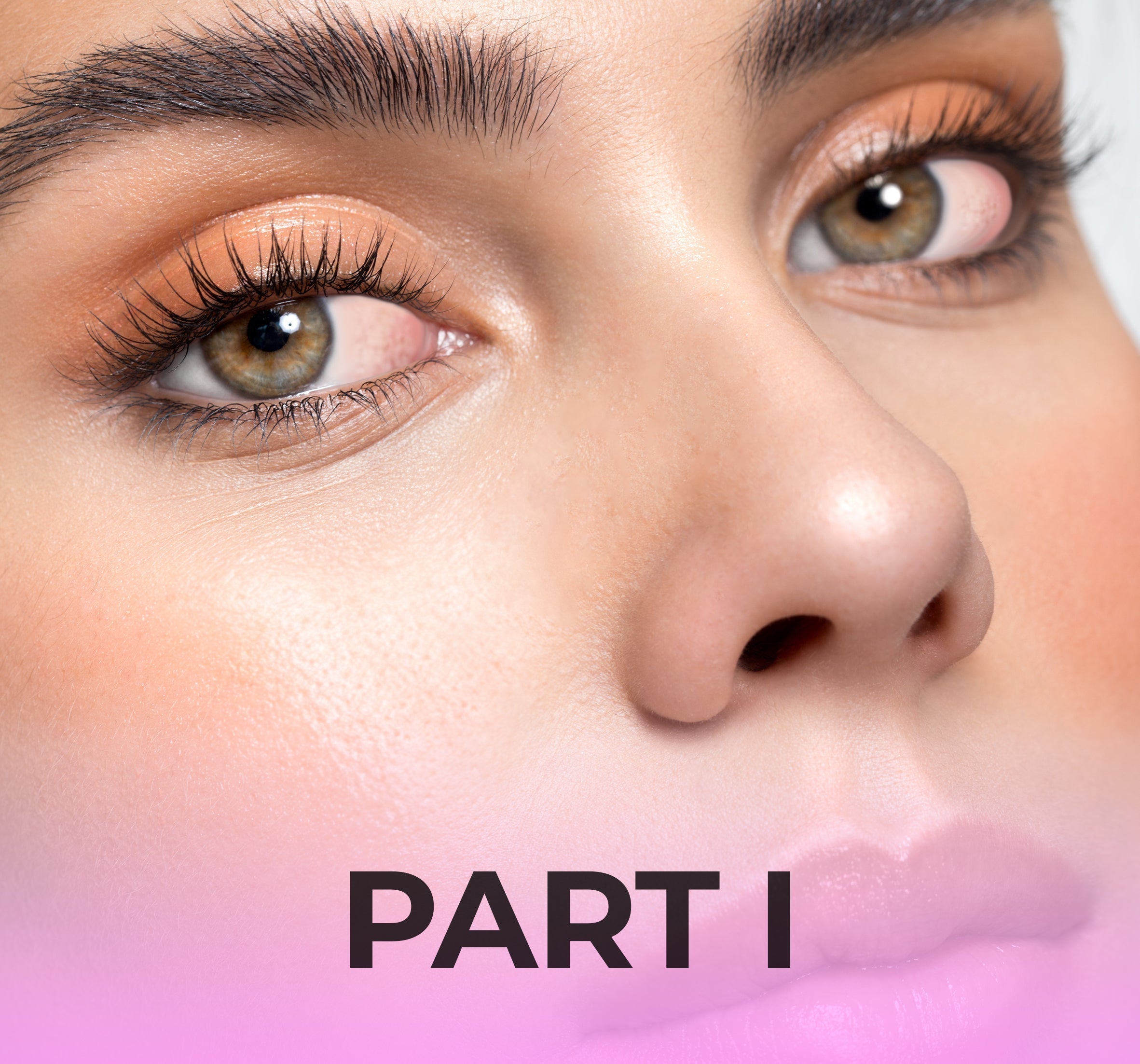 irritated eye with eyelash extensions on