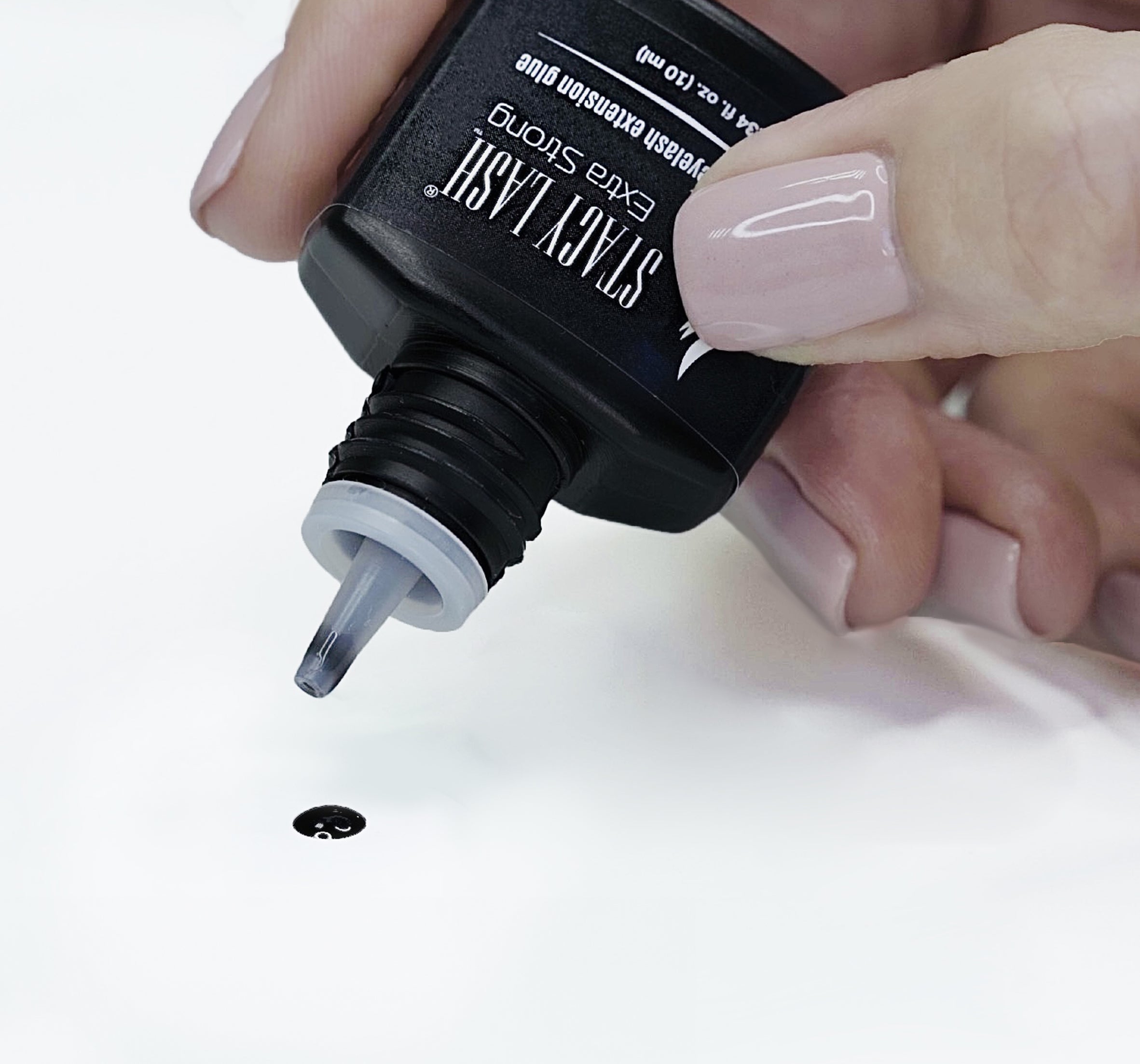 making a glue drop with Extra Strong glue