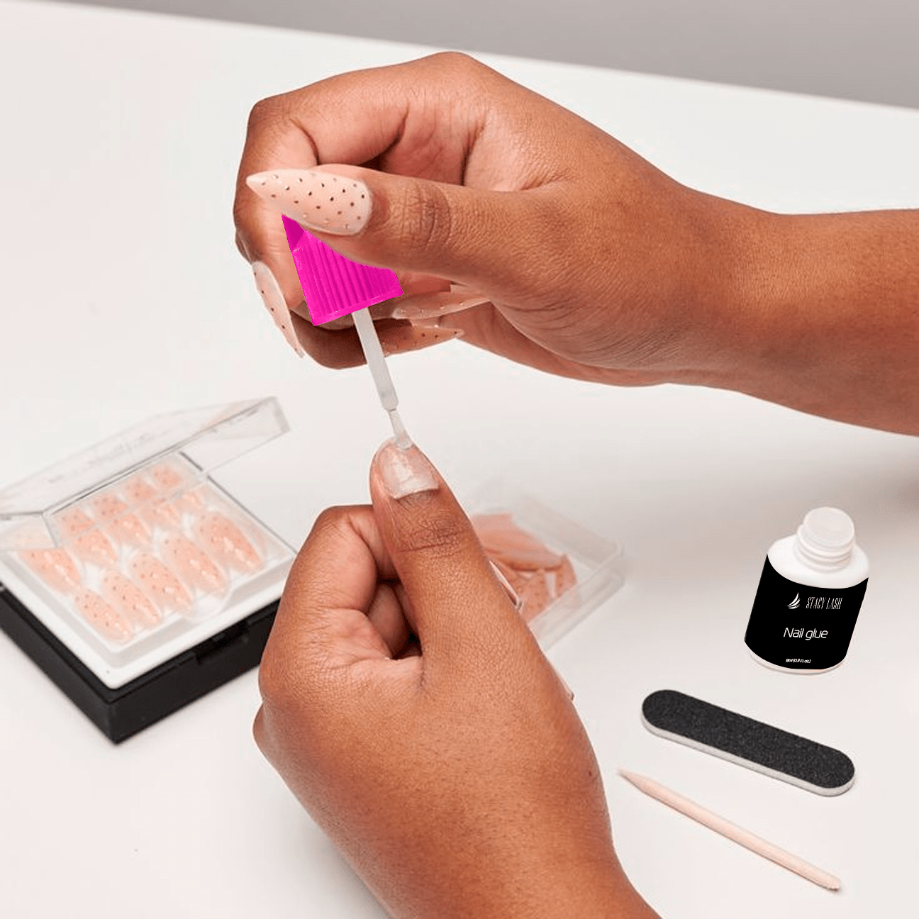 Adhesives for Affixing False Nails by Stacy Lash -