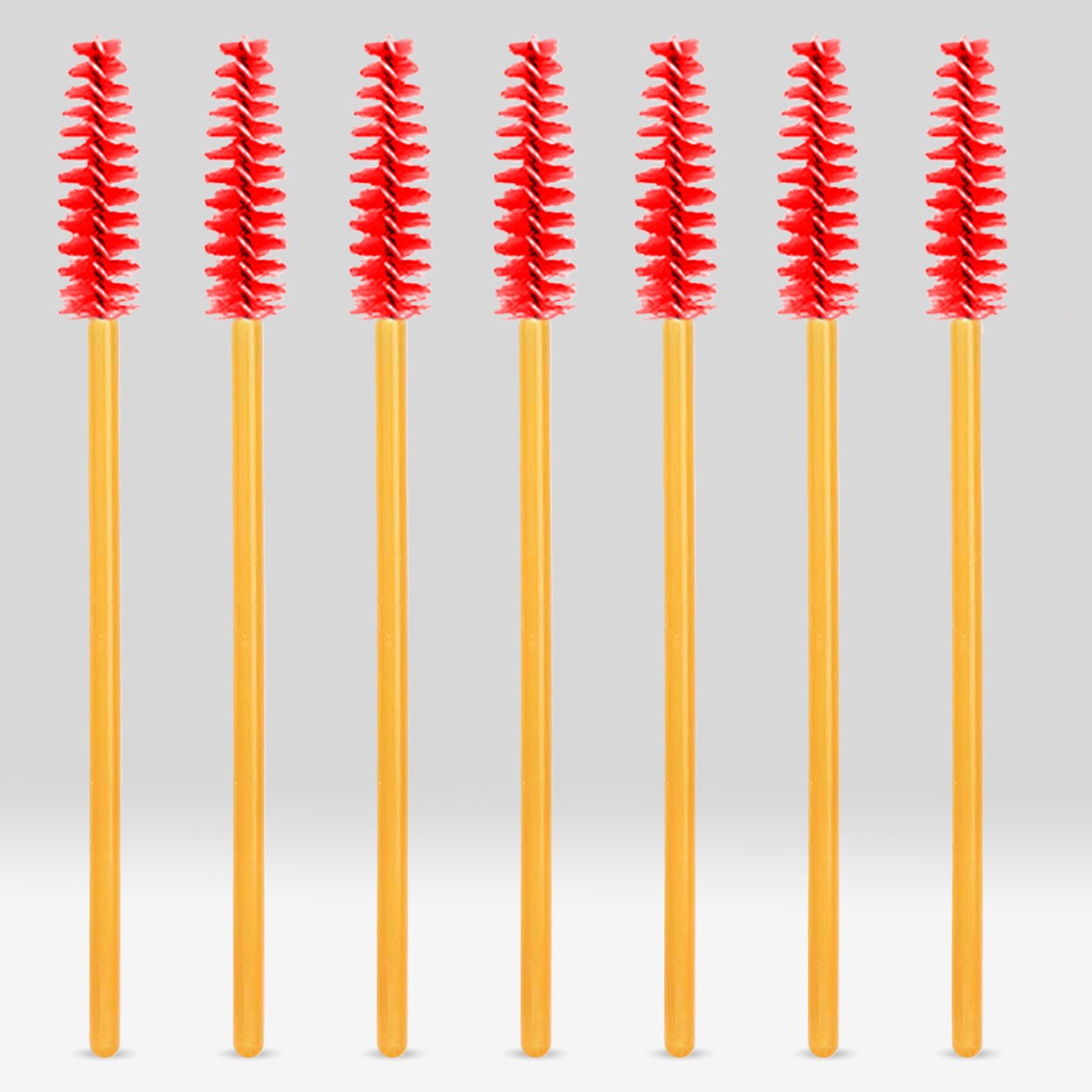 Disposable Gold Mascara Brush (100pcs) - Red