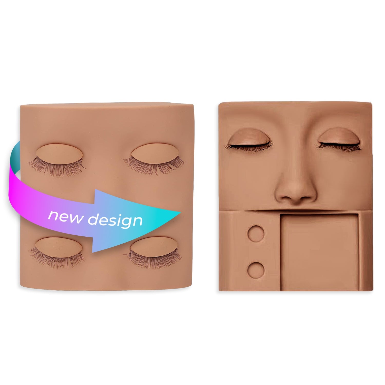 Moveable Eyes Practice Face for Eyelash Extensions - Tone 2 (lighter)