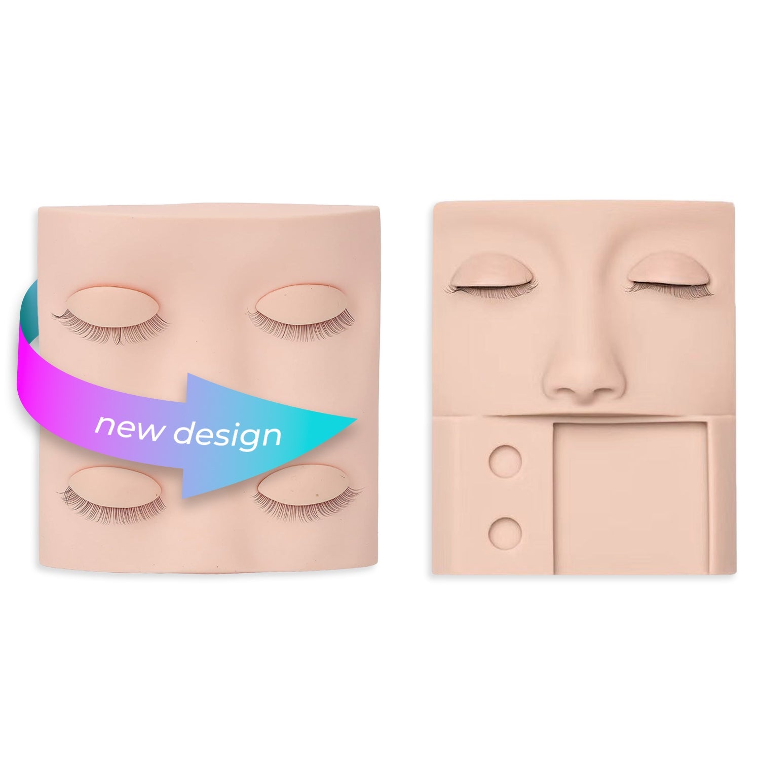 Moveable Eyes Practice Face for Eyelash Extensions - Tone 2 (lighter)