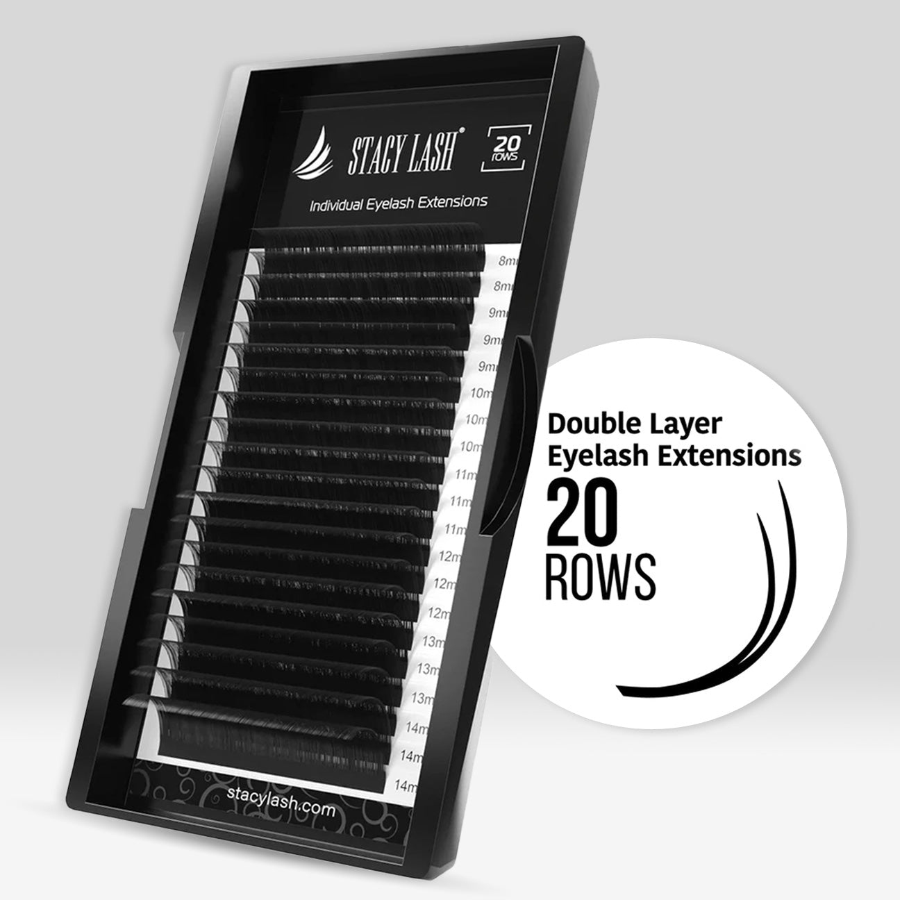 Sale❗️ 20 Rows - Double Layer Volume Mink Eyelash Extensions C - D Curl - 0.05