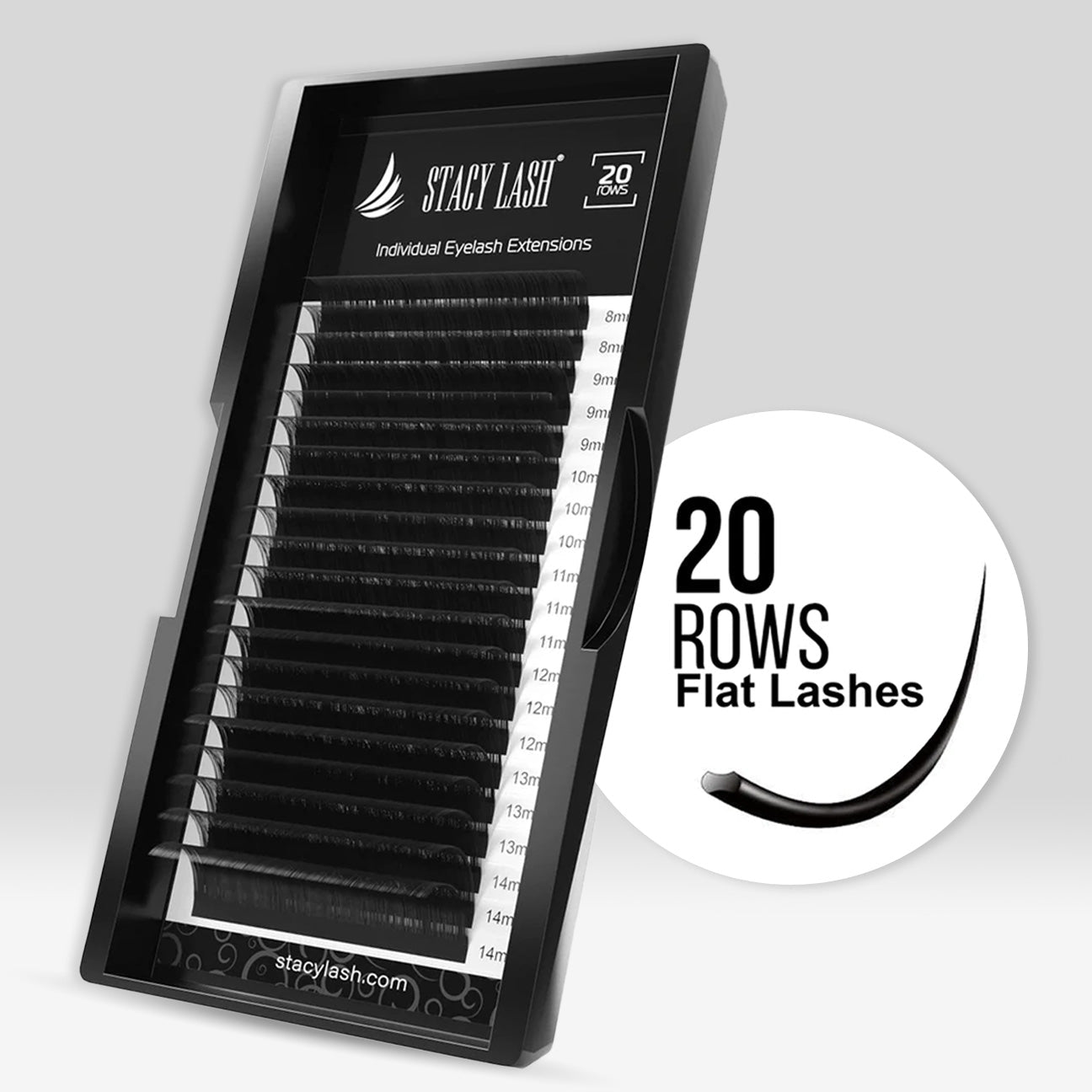 Sale❗️ 20 Rows - Flat (Ellipse) Eyelash Extensions C Curl - 0.10