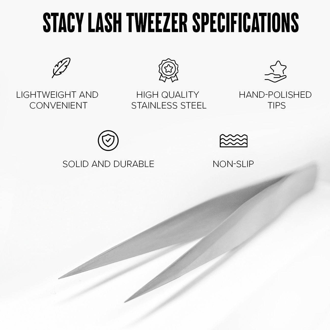 Stacy Lash Bundle: Evolution 5ml & STL2 & STL6 Lash Extension Tweezers -