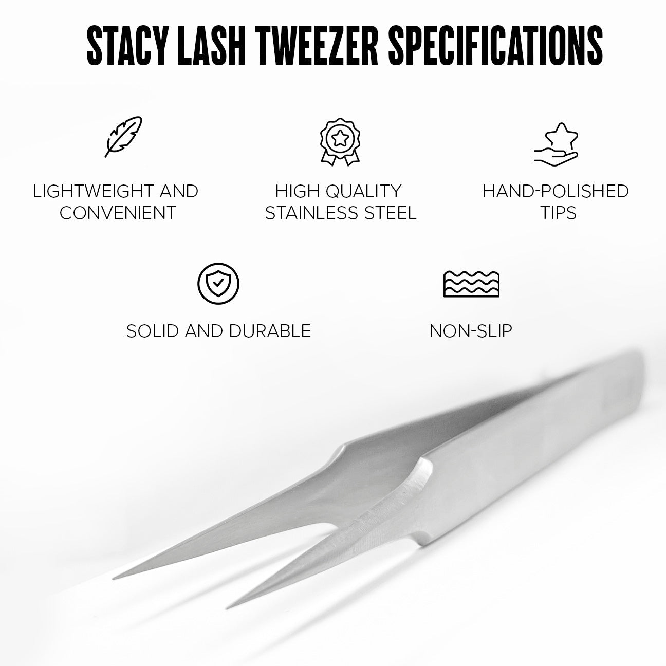 Stacy Lash Bundle: Evolution 5ml & STL4 & STL6 Lash Extension Tweezers -