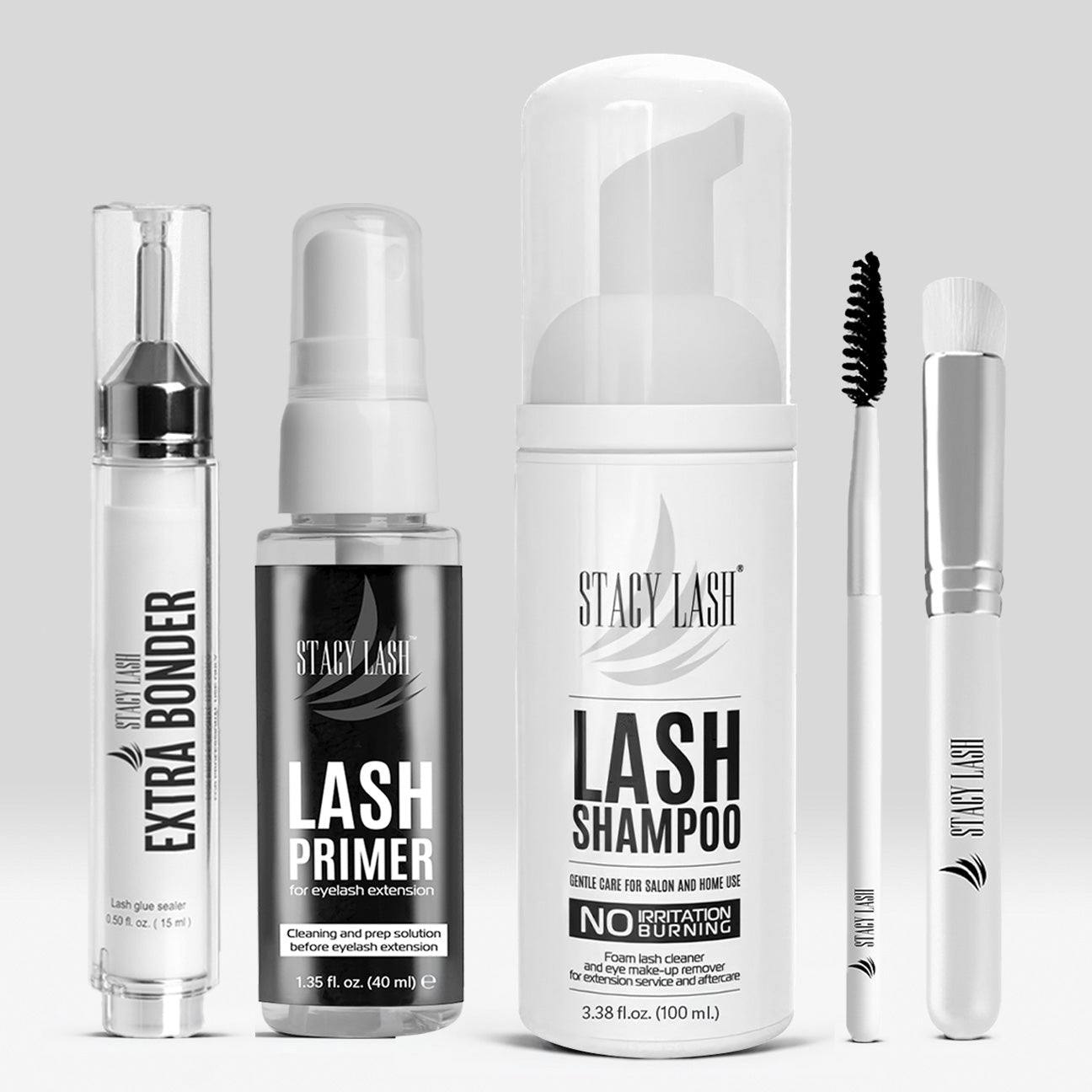 Stacy Lash Bundle: Extra Bonder / 15ml & Primer 40ml & Lash Shampoo 100ml -