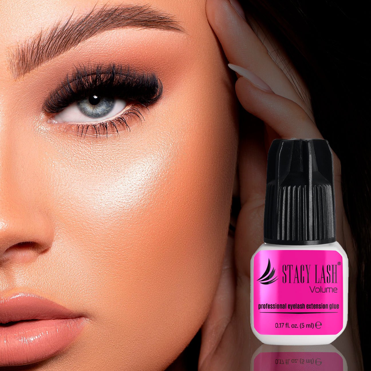 Stacy Lash Bundle: Eyelash Extension Glue - Crystal Clear 5ml & Volume 5ml -