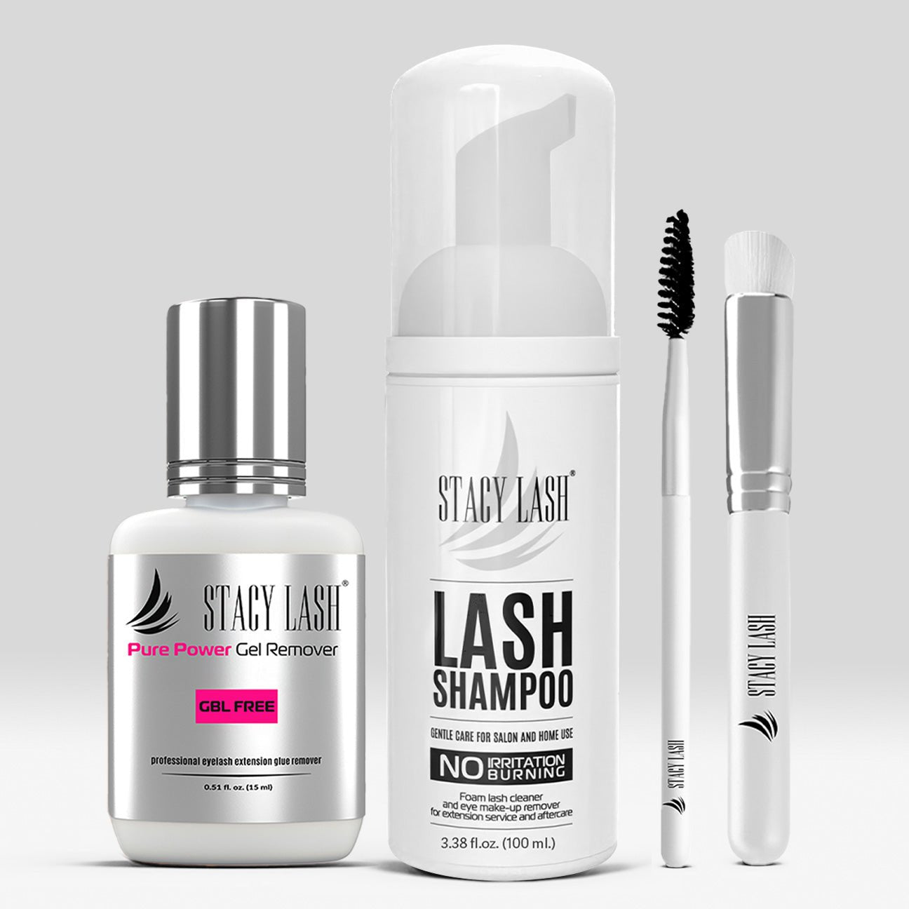 Stacy Lash Bundle: Lash Shampoo 100ml & Pure Power Gel Remover 15ml -