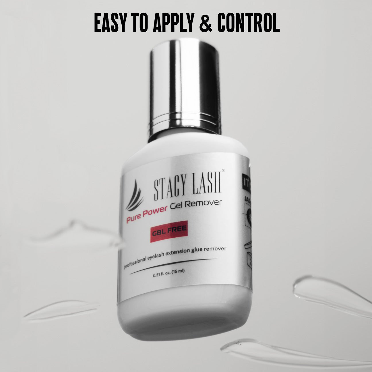 Stacy Lash Bundle: Lightning Speed Eyelash Extension Glue 5ml & Pure Power Gel Remover 15ml -