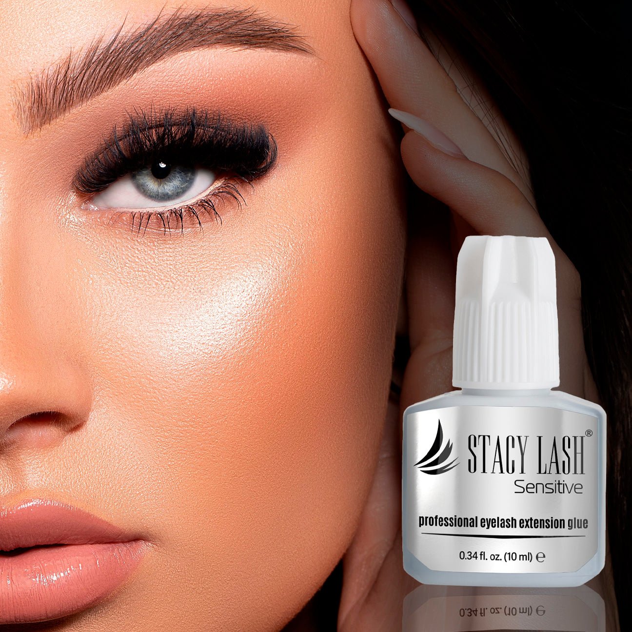 Stacy Lash Bundle: Sensitive Eyelash Extension Glue 5 ml & Lash Shampoo 100ml -