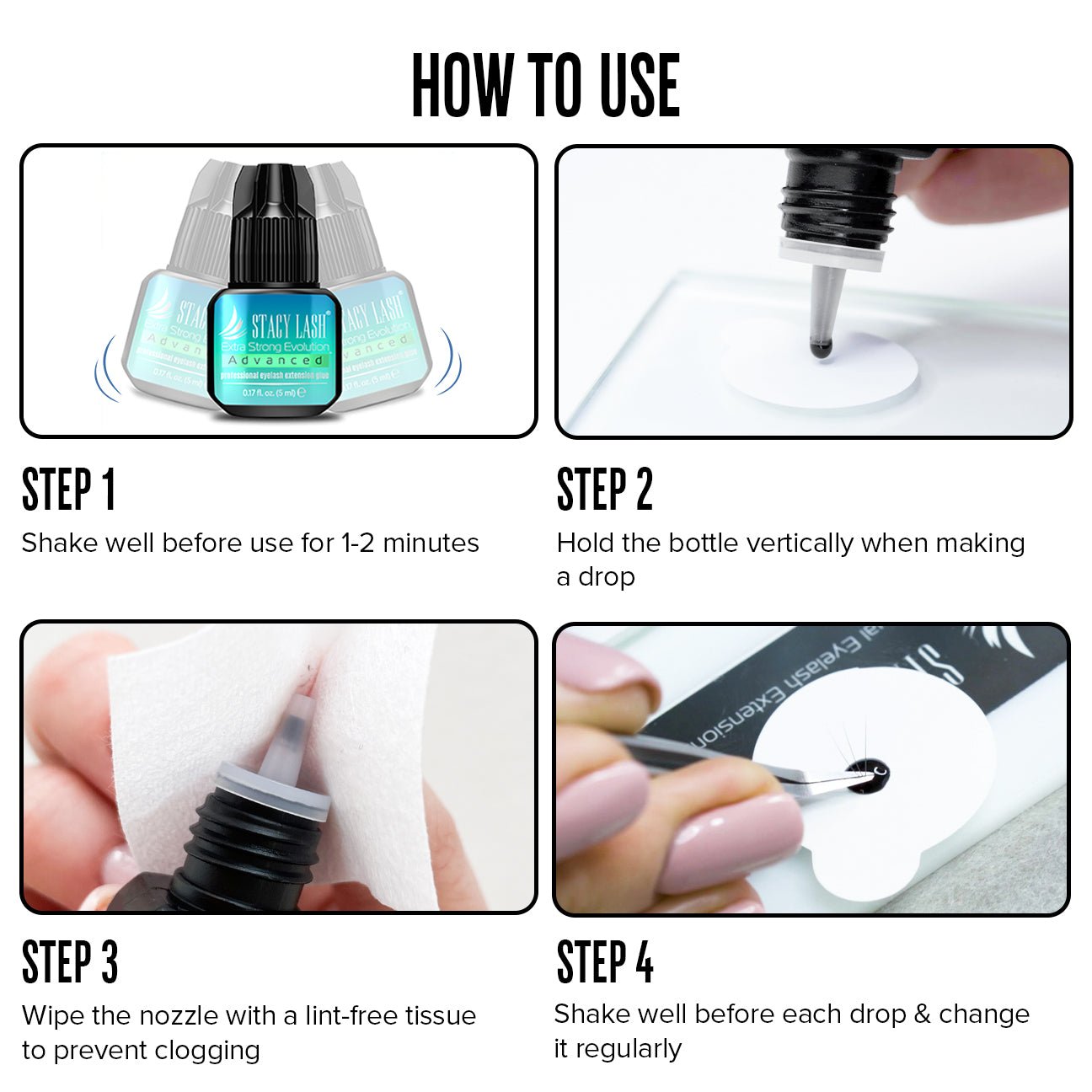 Stacy Lash Extra Strong Evolution Advanced Eyelash Extension Glue - 5ml -