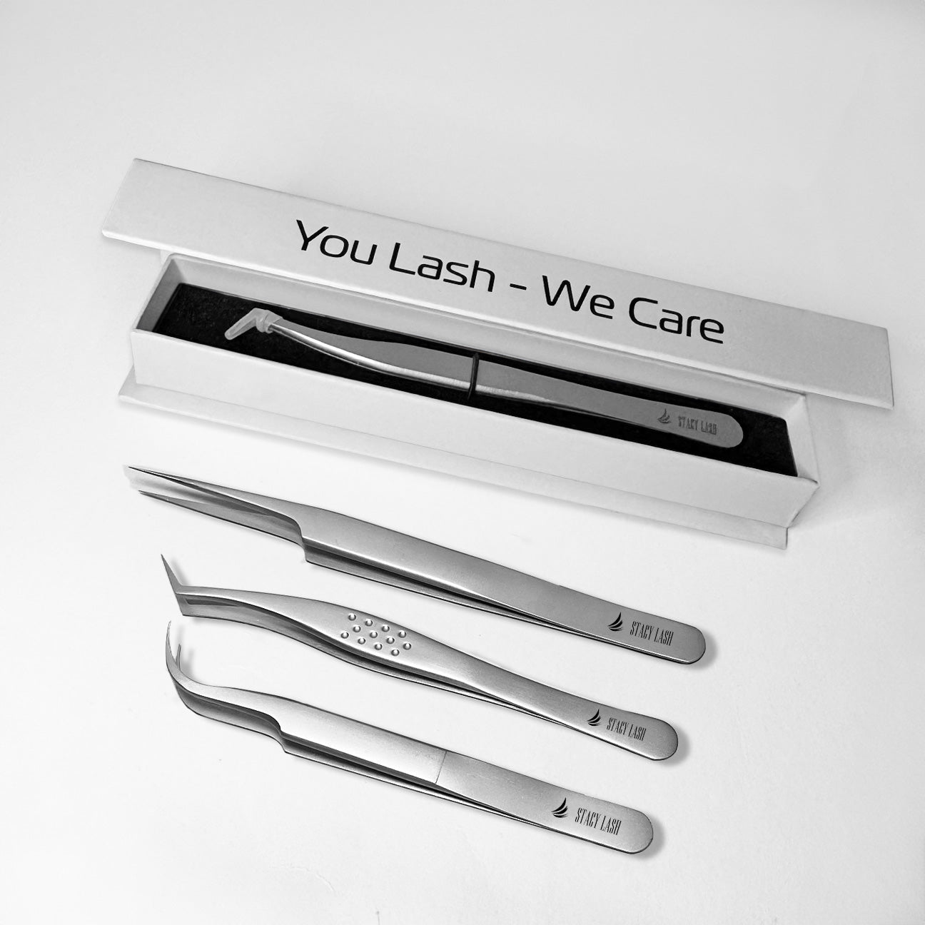 Stacy Lash STL - 6 L - Shaped Tweezers for Volume & Mega Volume Eyelash Extensions -