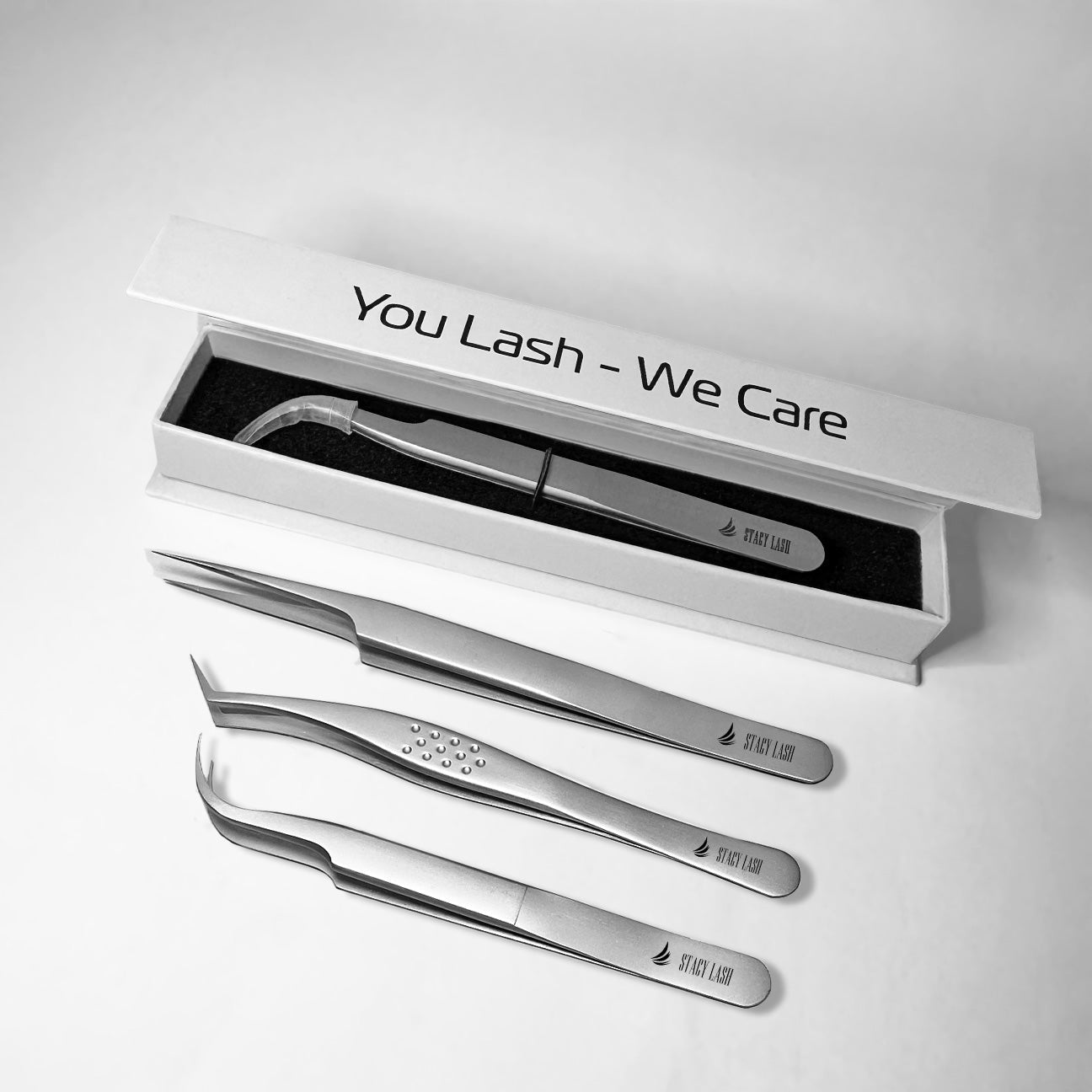 Stacy Lash STL - 8 S - Shaped Curved Eyelash Extension Tweezers -