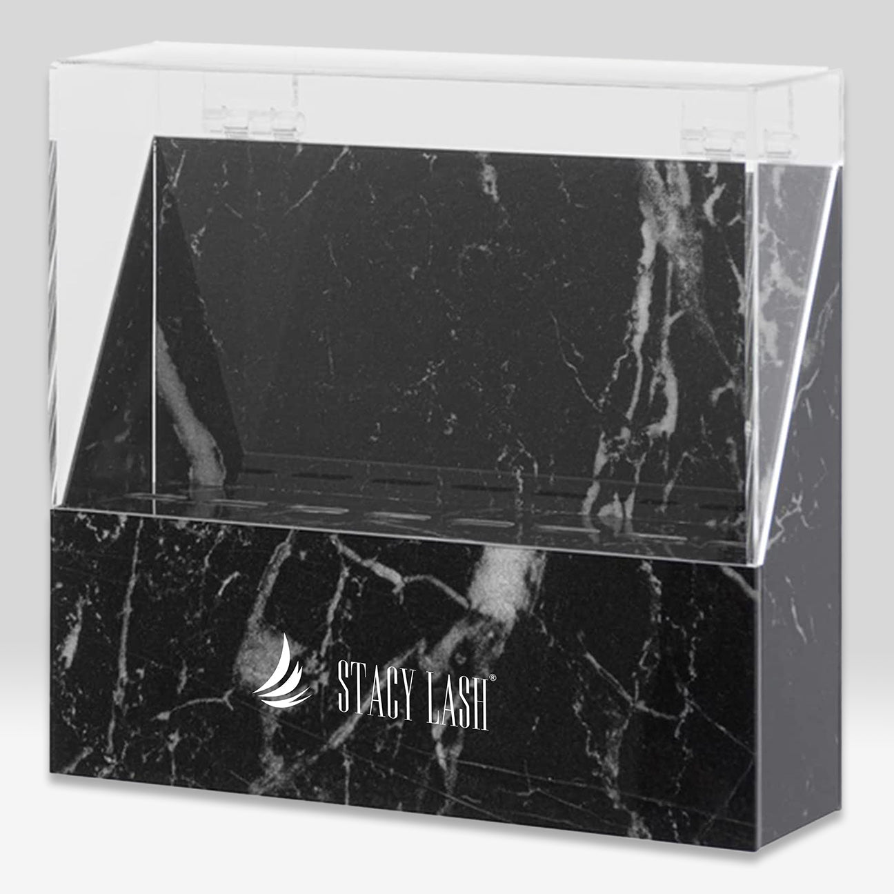 Stacy Lash Tweezer Holder - Storage Rack with Dust Cover - Black