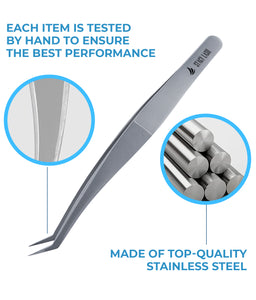 Stacy Lash STL-12 Curved L-Shaped Multifunctional Tweezers for Eyelash Extensions photo 6