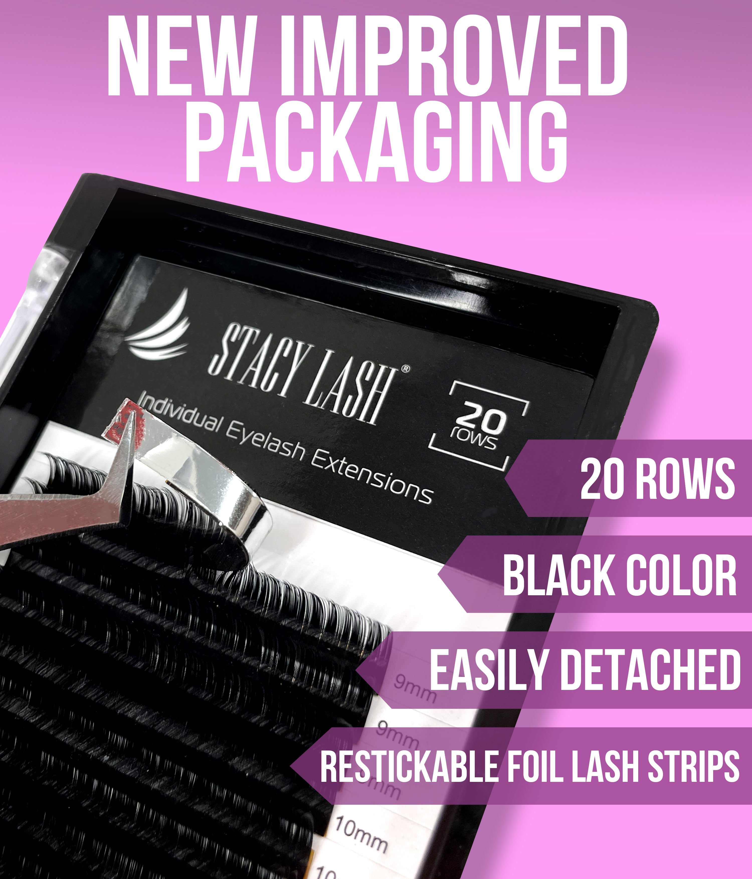 Sale❗️ 20 Rows - Mink Eyelash Extensions D Curl - 0.03