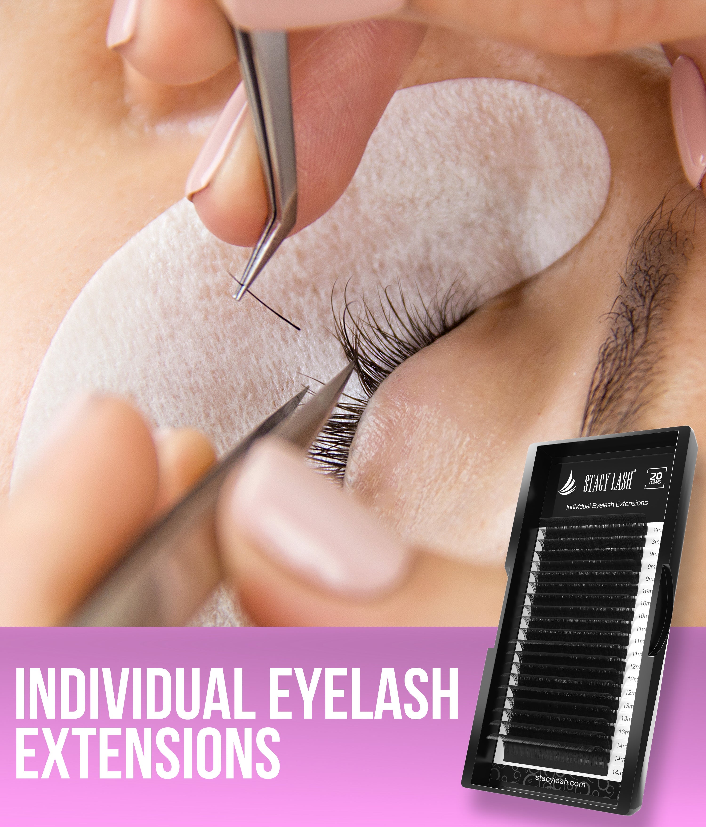 Sale❗️ 20 Rows - Mink Eyelash Extensions J Curl - 0.03