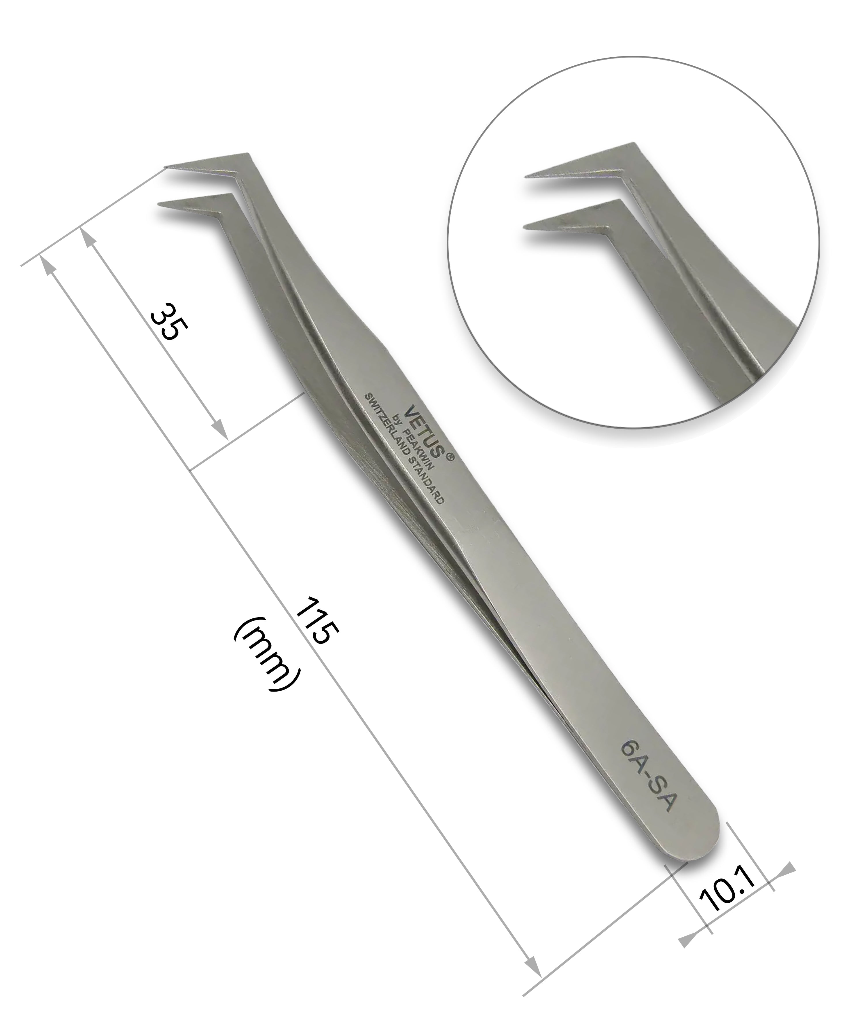 Vetus 6A - SA Classic & Volume Eyelash Extension Tweezers -