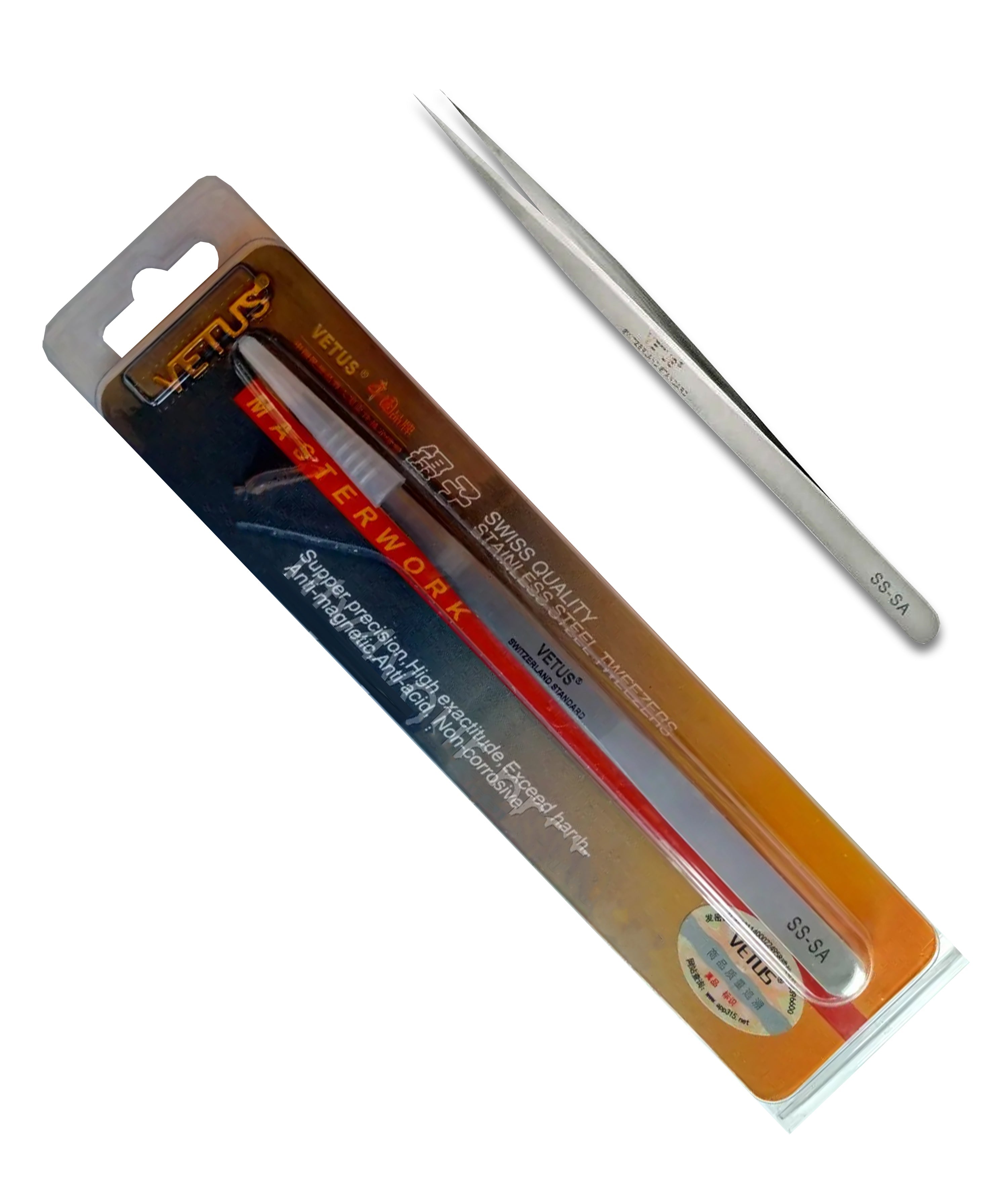 Vetus SS - SA Isolation Eyelash Extension Tweezers -