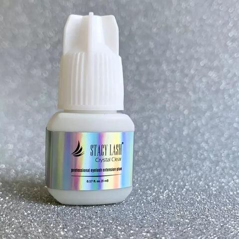   A bottle of Stacy Lash Crystal Clear Eyelash Extension Glue