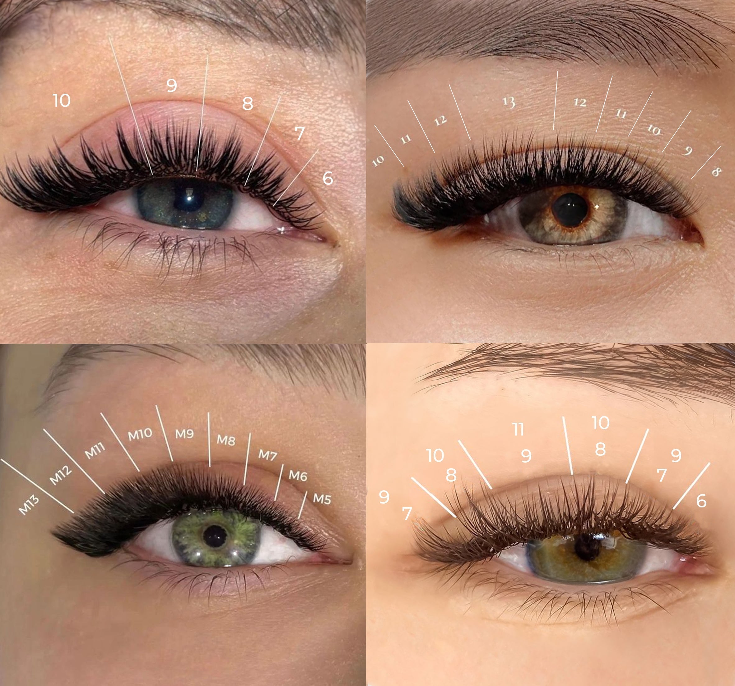 eyes with lash mapping