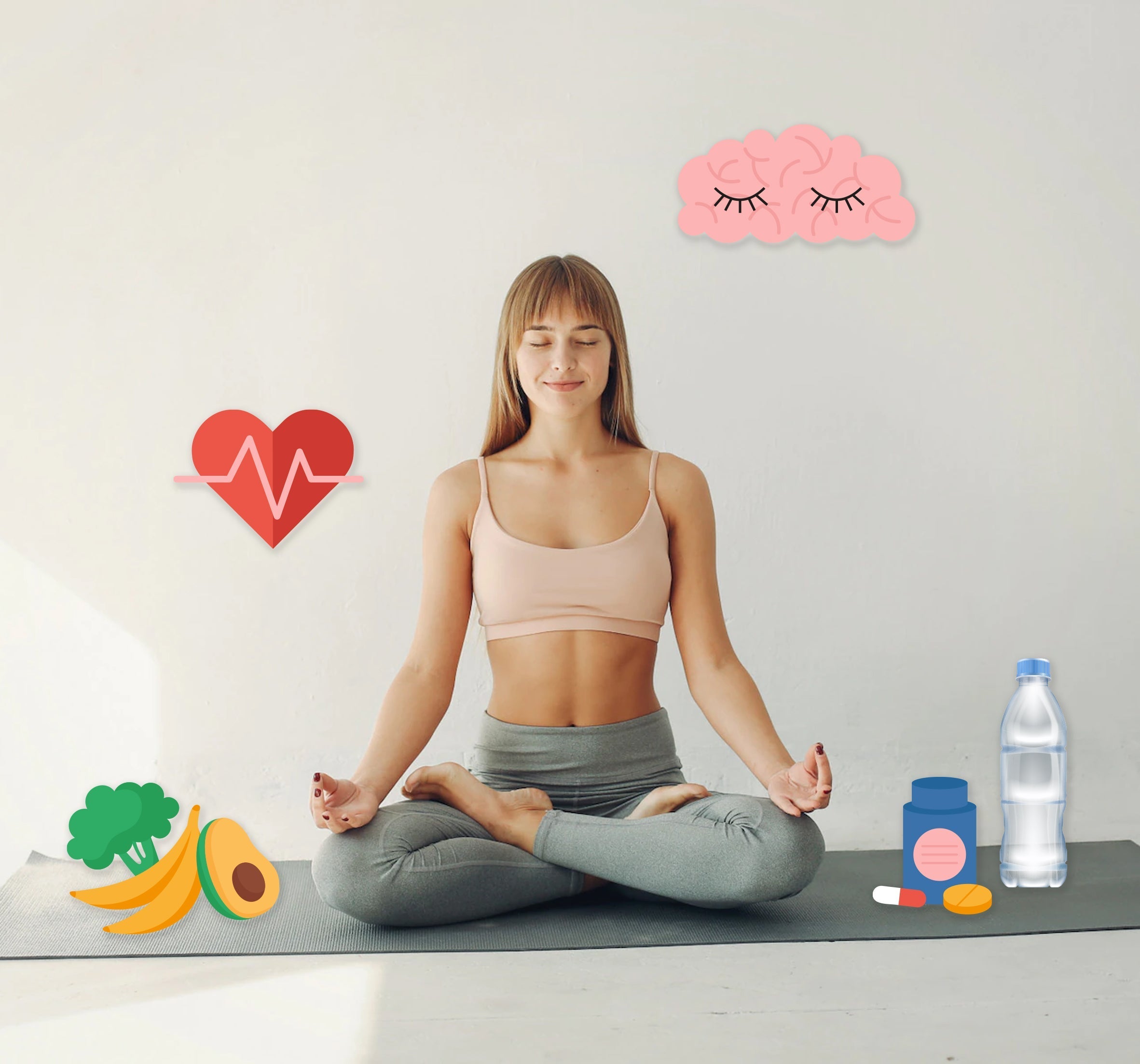 a woman looking healthy doing yoga