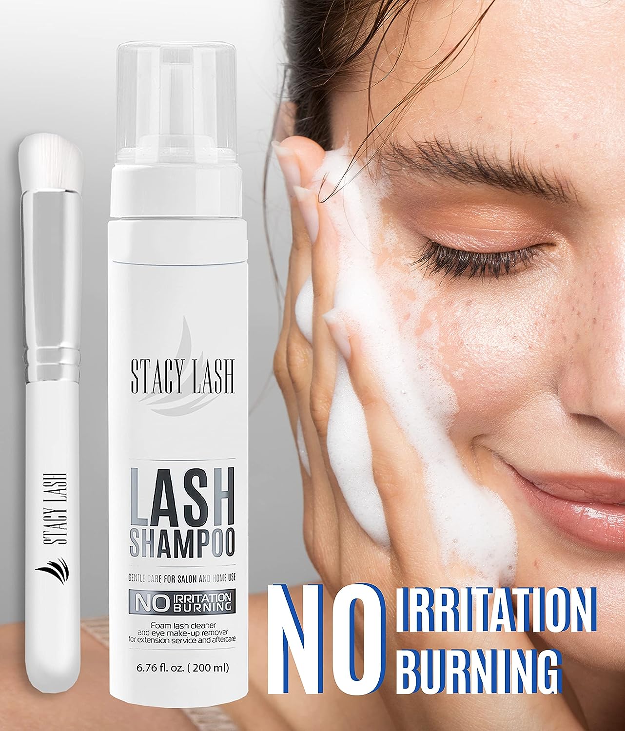 Stacy Lash Bundle: Lash Shampoo 200ml & Cream Remover - Rose photo 3