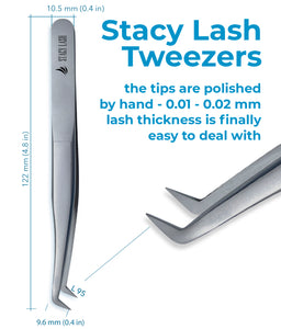 Stacy Lash STL-9 L-Shaped Volume Tweezers for Eyelash Extensions thumbnail photo 2