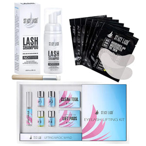 Stacy Lash Bundle: Lift Kit & Eye Pads 100pack & Lash Shampoo 50ml