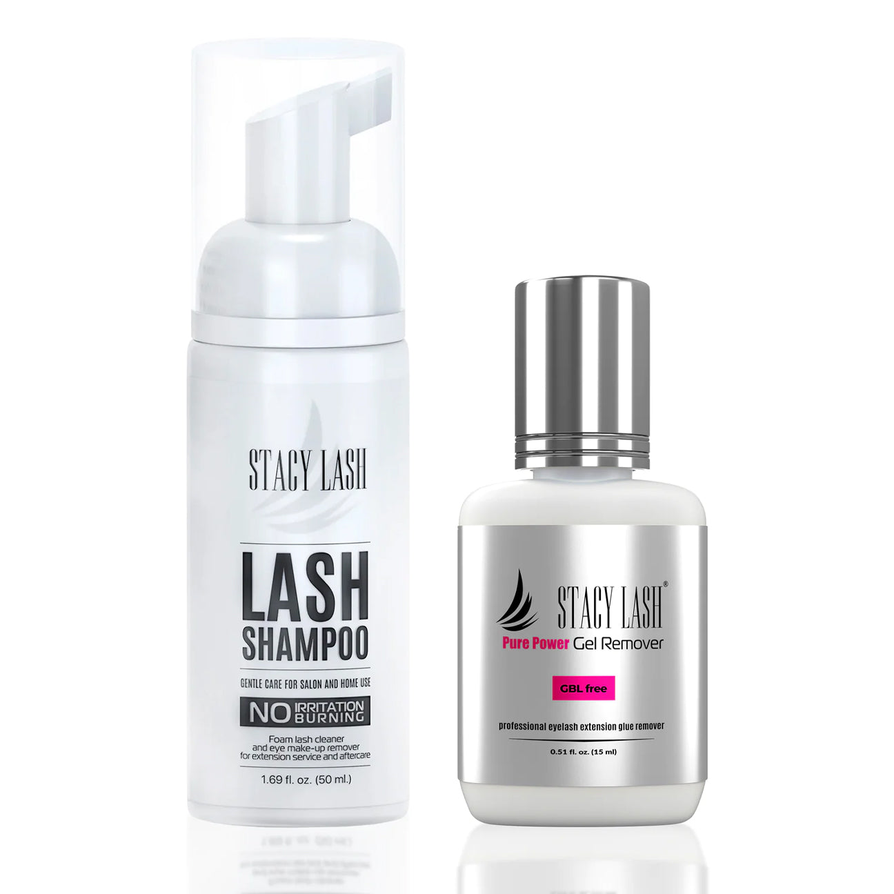 Stacy Lash Bundle: Lash Shampoo 50ml & Pure Power Gel Remover 15ml
