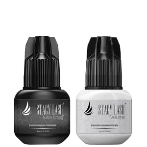 Stacy Lash Bundle: Eyelash Extension Glue - Extra Strong 5ml  & Volume 5ml