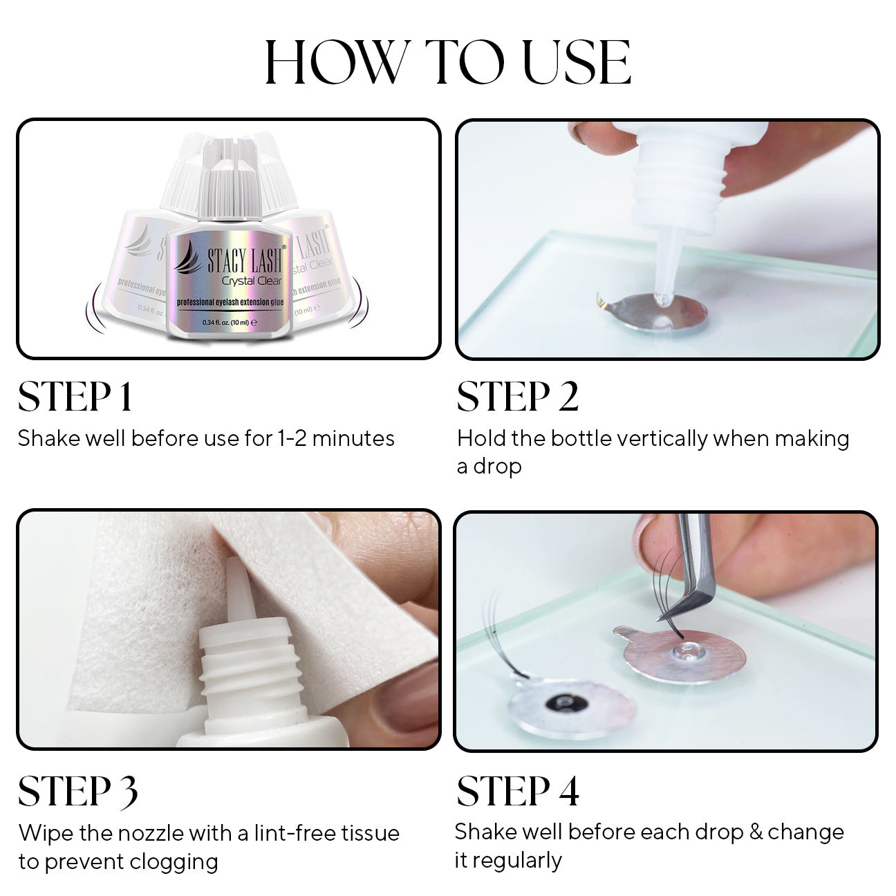 Stacy Lash Crystal Clear Eyelash Extension Glue - 10ml photo 6