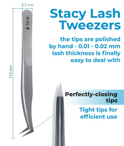 Stacy Lash Bundle: Extra Strong 5ml & STL2 & STL5 Lash Extension Tweezers