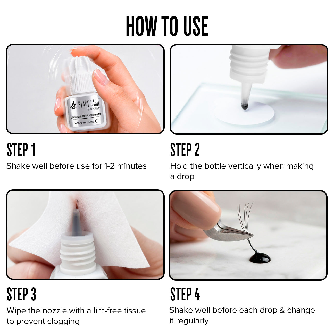 Stacy Lash Sensitive Eyelash Extension Glue - 3ml