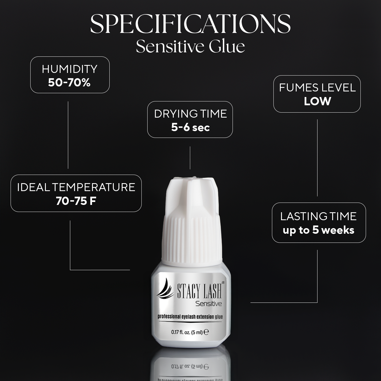 Pegamento para Extensiones de Pestañas Sensible Stacy Lash - 5ml photo 2