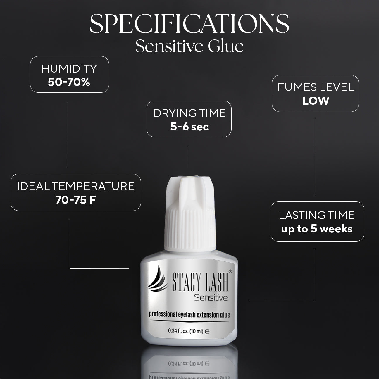 Pegamento para Extensiones de Pestañas Sensible Stacy Lash - 10ml photo 2