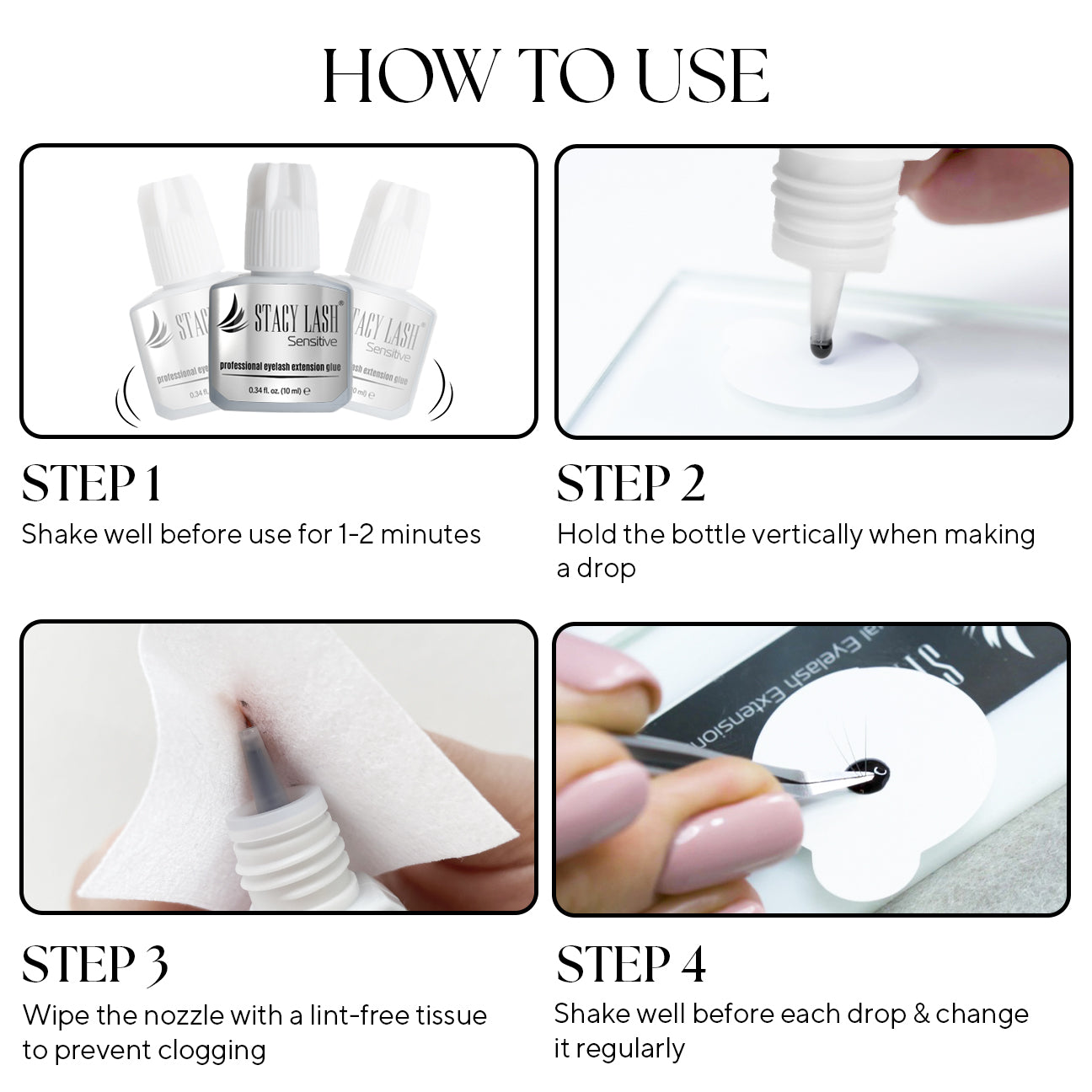 Stacy Lash Sensitive Eyelash Extension Glue - 10ml photo 6