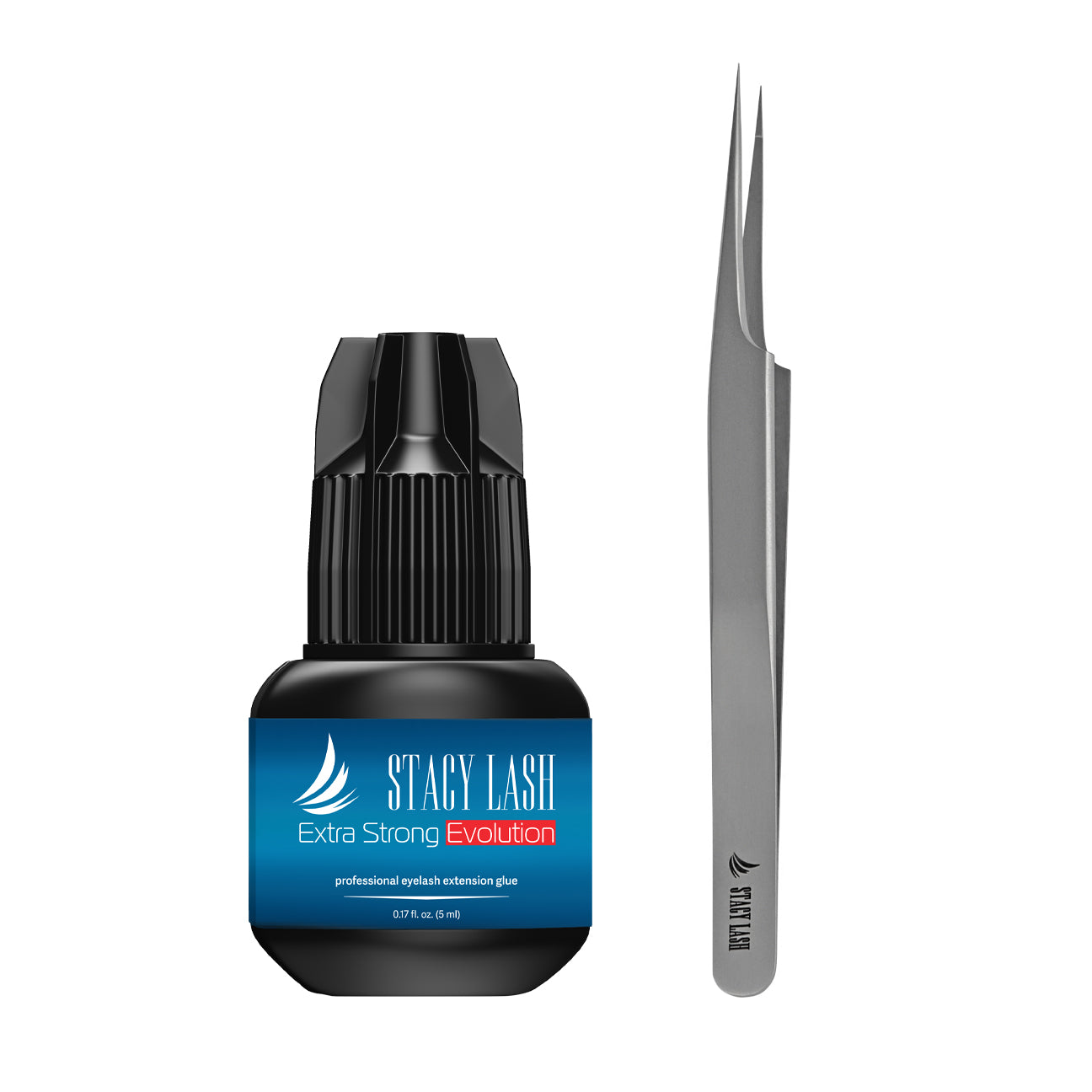 Stacy Lash Bundle: Evolution 5ml & STL-3 Eyelash Extension Tweezers