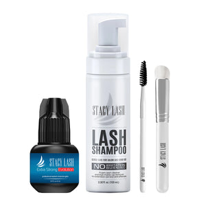 Stacy Lash Bundle: Evolution Eyelash Extension Glue 5ml & Lash Shampoo 100ml