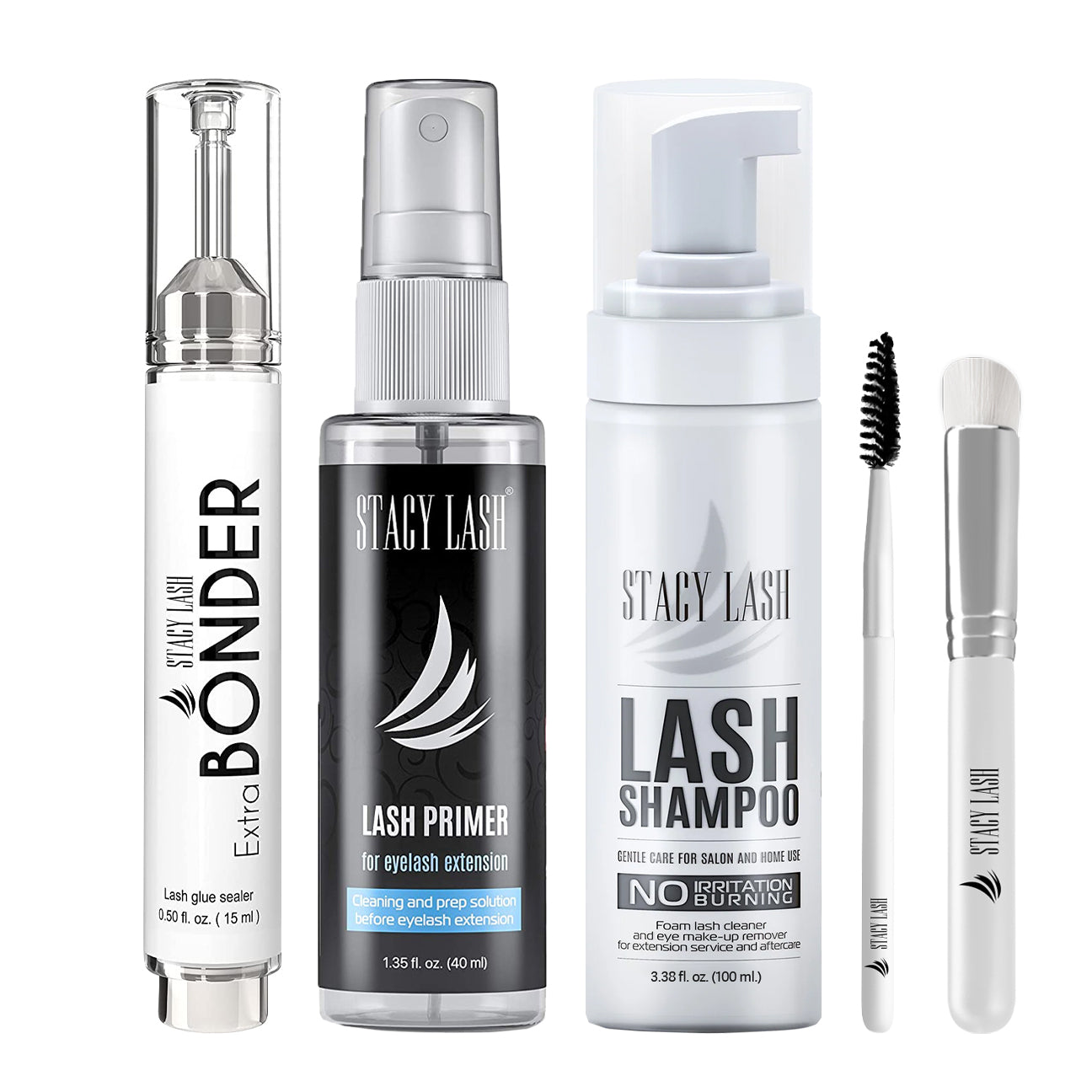 Stacy Lash Bundle: Extra Bonder / 15ml & Primer 40ml & Lash Shampoo 100ml