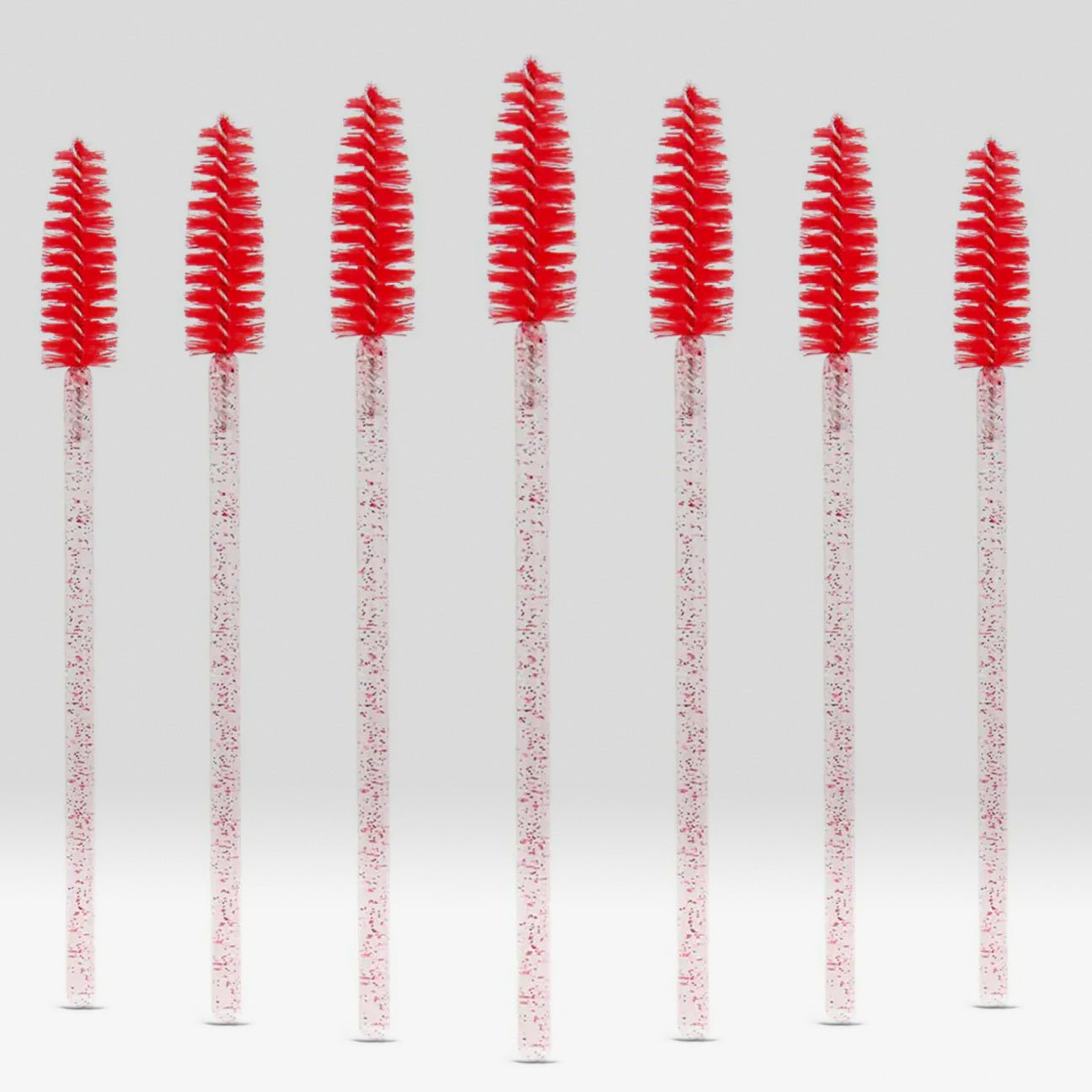 Disposable Crystal Mascara Brush (100pcs) - Red