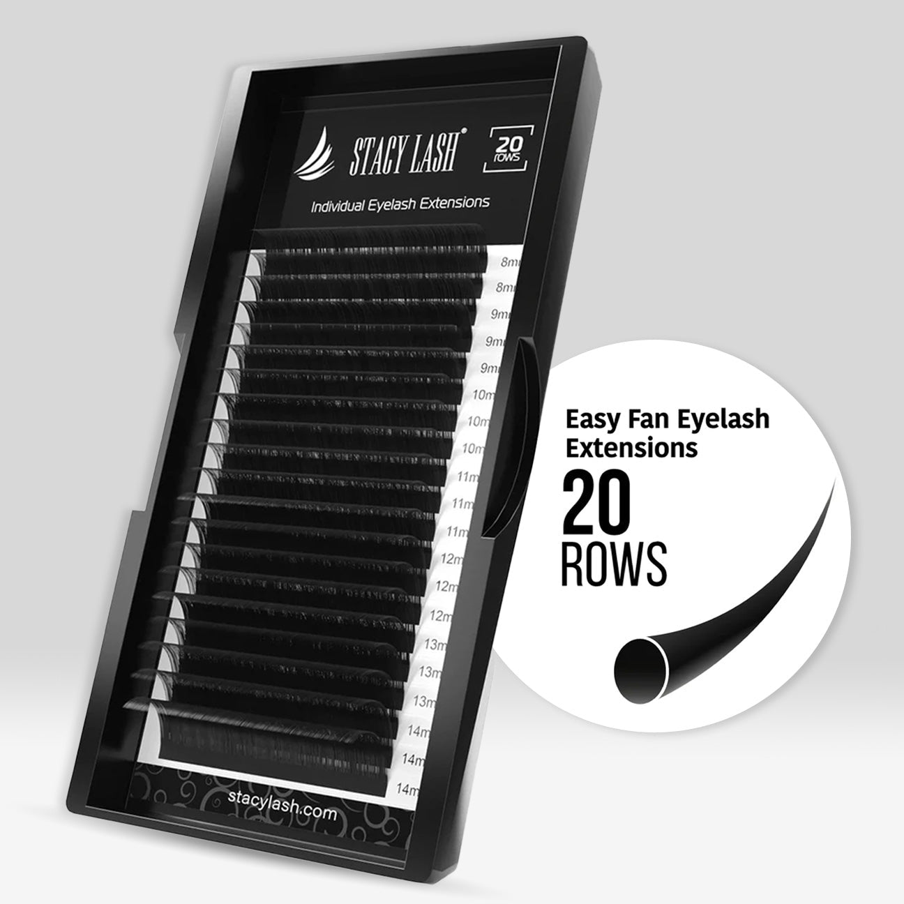 Sale❗️ 20 Rows - Easy Fan Mink Eyelash Extensions J Curl - 0.03