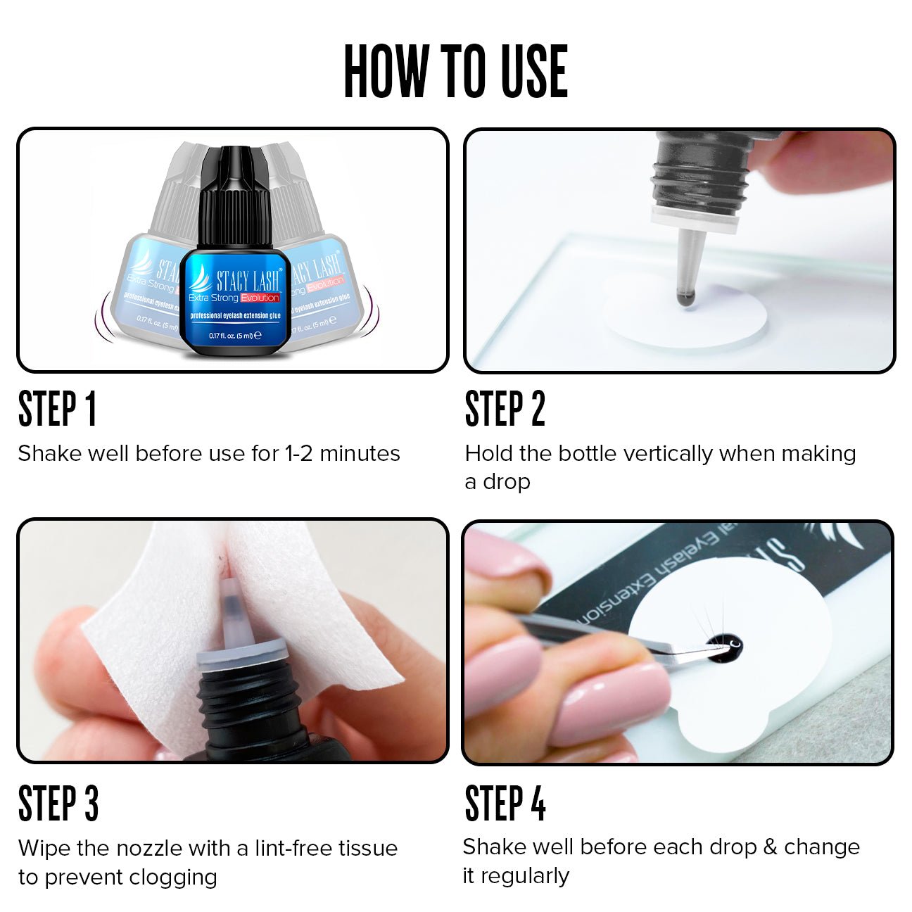 Stacy Lash Bundle: Evolution 5ml & Sensitive 5 ml & Pure Gel Remover 15ml - 