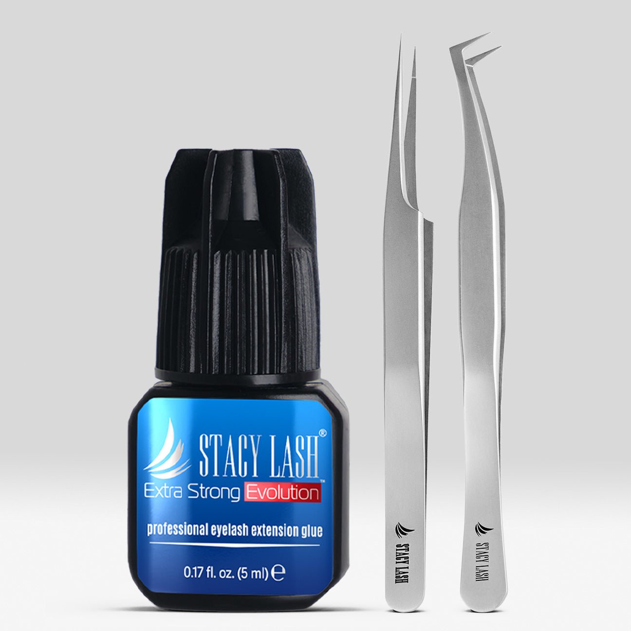 Stacy Lash Bundle: Evolution 5ml & STL3 & STL6 Lash Extension Tweezers - 