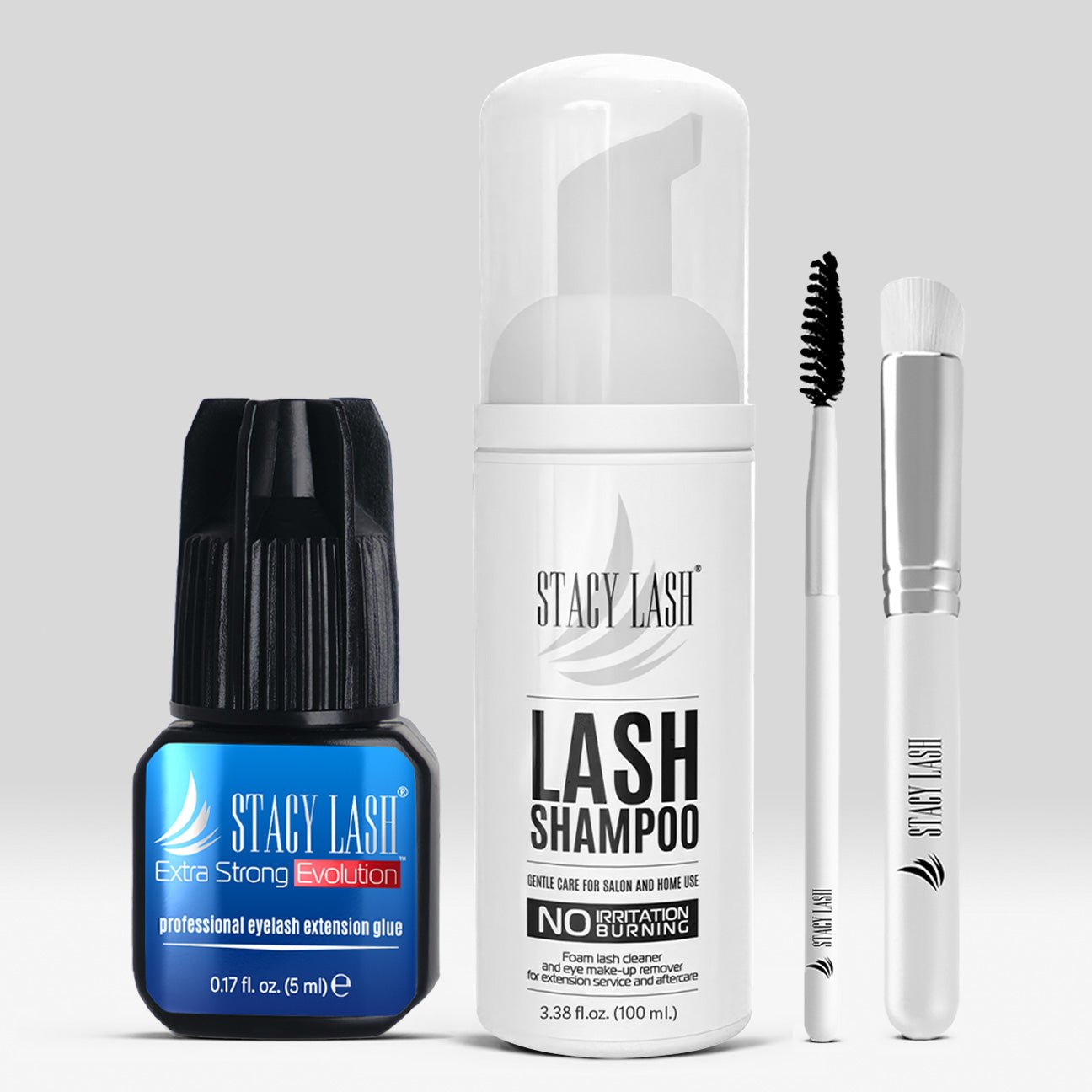 Stacy Lash Bundle: Evolution Eyelash Extension Glue 5ml & Lash Shampoo 100ml - 