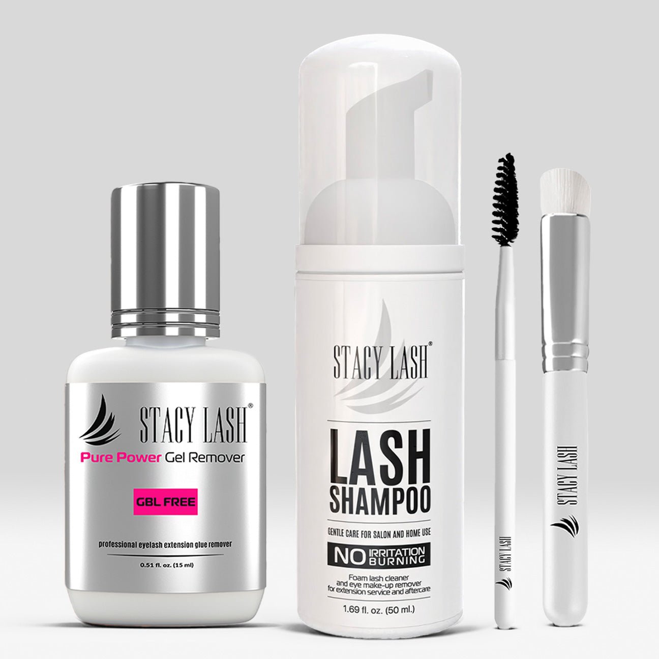 Stacy Lash Bundle: Lash Shampoo 50ml & Pure Power Gel Remover 15ml - 