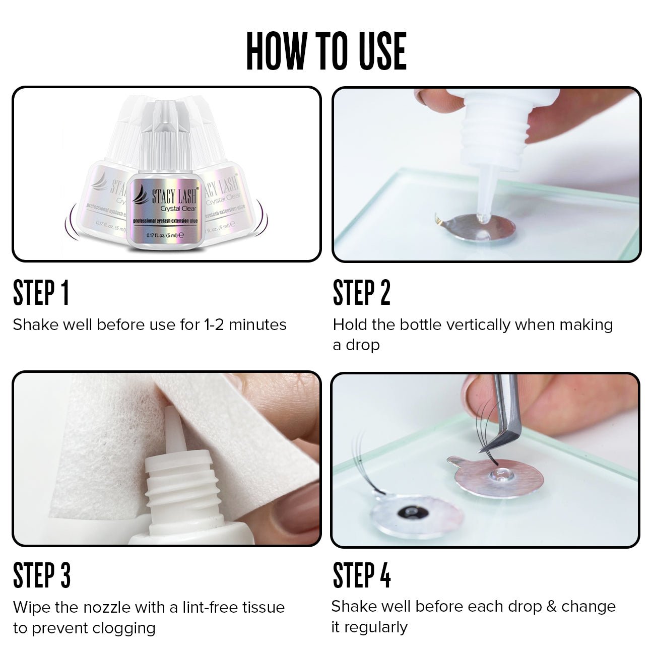 Stacy Lash Crystal Clear Eyelash Extension Glue - 5ml - 