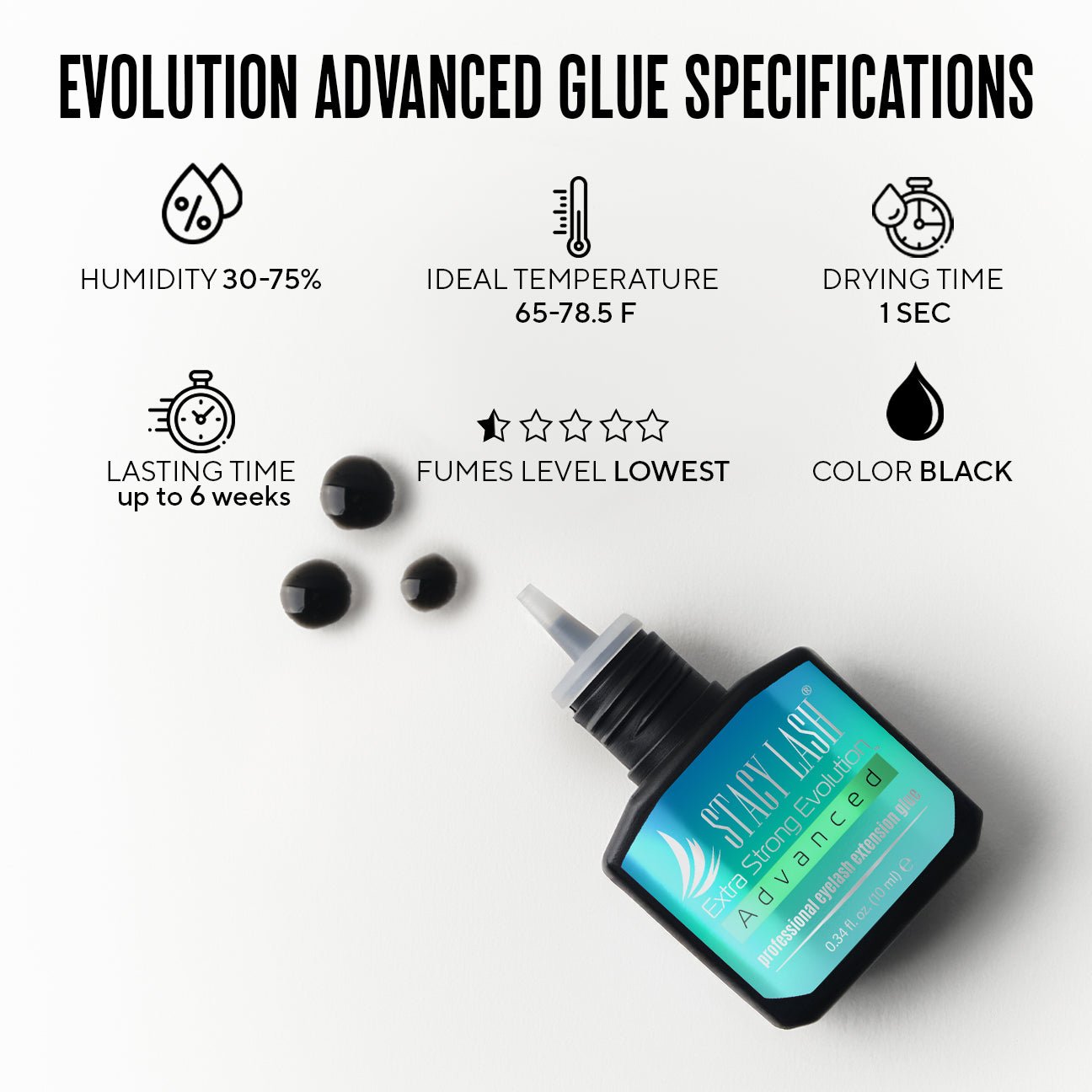 Stacy Lash Extra Strong Evolution Advanced Eyelash Extension Glue - 10ml - 